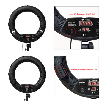 Lumină LED pentru streaming live – model FD-480II, brand Yidoblo/Shadow Duobao, 110-220V, iluminare pentru frumusețe, machiaj și tatuaje