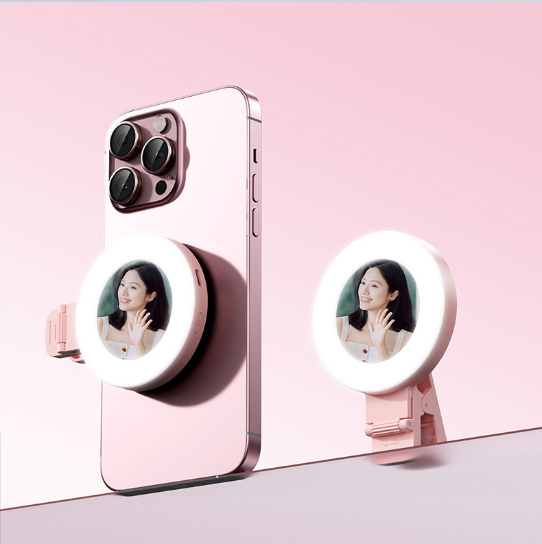 Lumină clip oglindă pentru telefoane și tablete — temperatură de culoare 2500K-9900K, putere sub 10W, 5V, model: Mirror clip fill light