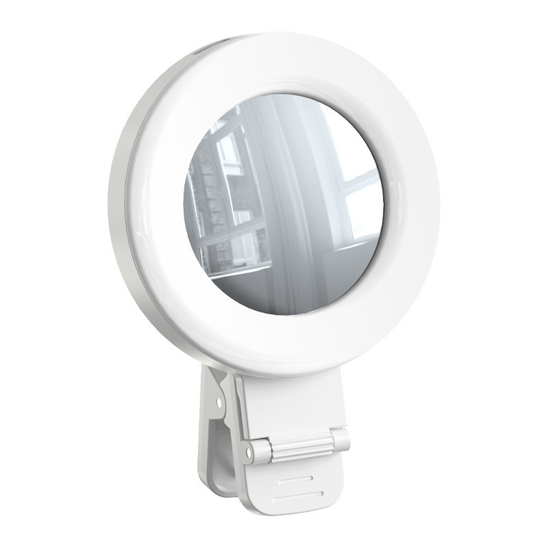 Lumină clip oglindă pentru telefoane și tablete — temperatură de culoare 2500K-9900K, putere sub 10W, 5V, model: Mirror clip fill light