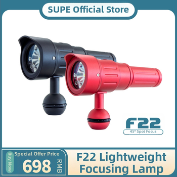 SCUBALAMP F22 Viegls niršanas apgaismojums — 45° fokusa gaismas fotogrāfijai, zīmols SUPE, apstrādes pielāgošana, licencēta privāta etiķete