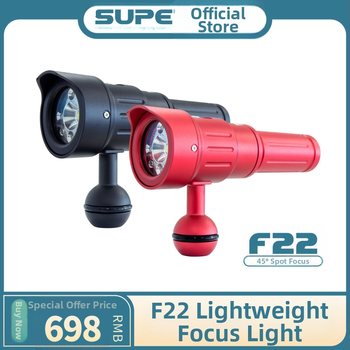 SCUBALAMP F22 Viegls niršanas apgaismojums — 45° fokusa gaismas fotogrāfijai, zīmols SUPE, apstrādes pielāgošana, licencēta privāta etiķete