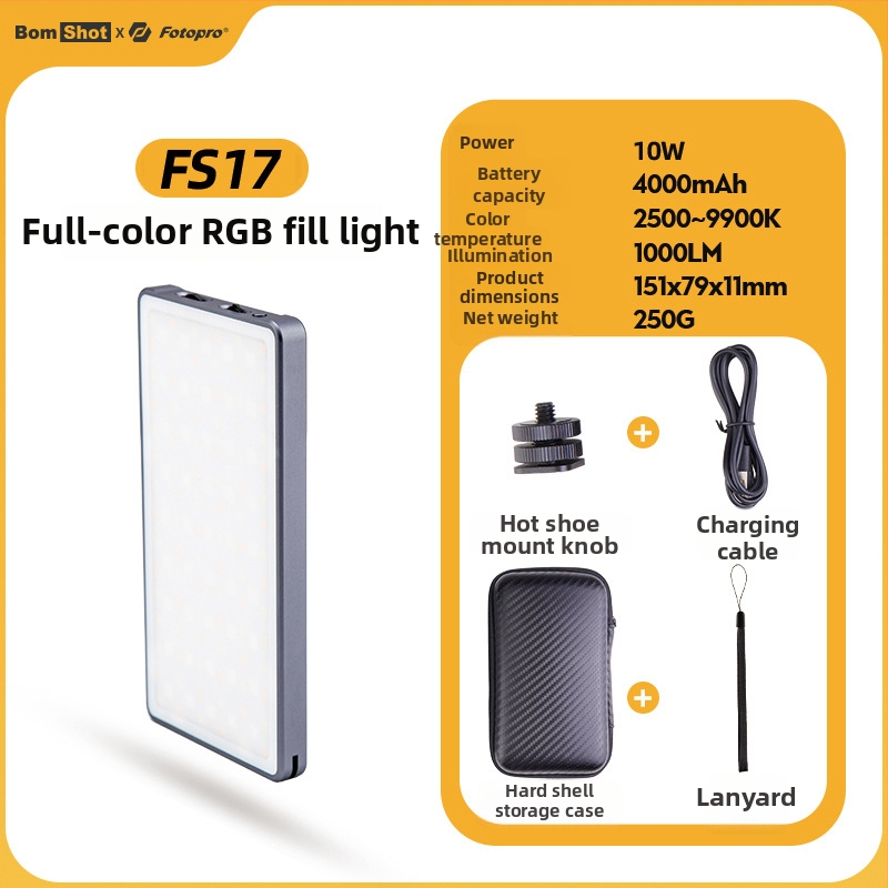 Mini výplňové svetlo - Prenosné osvetlenie na fotografovanie, Ručné, 10W, viacstupňové nastavenie