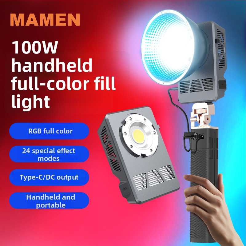 Φωτιστικό πλήρωσης φωτογραφίας - 100W RGB COB, φορητό με χειρολαβή, 24 ειδικά εφέ, CRI ≥95