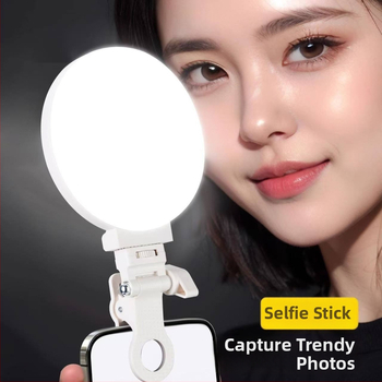 Mini klips svetlo na fotenie – ručné, tri farebné teploty, pod 10W, pre kanceláriu, živé vysielanie a selfie