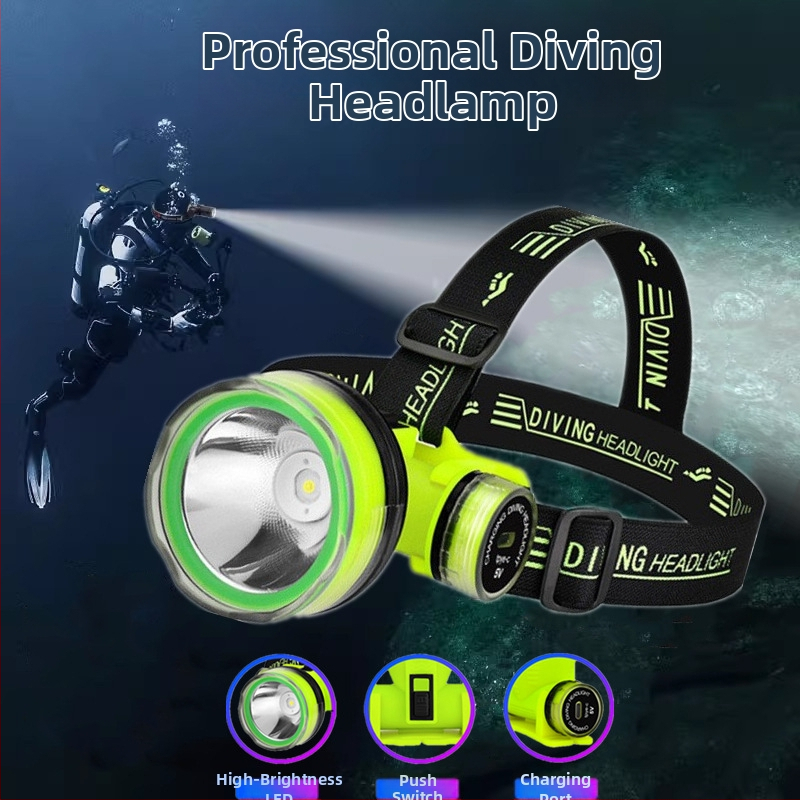 PVC LED niršanas galvas lukturis ārējai lietošanai un zemūdens fotografēšanai, ūdensizturīgs apgaismojums, komplekts 160 gab.