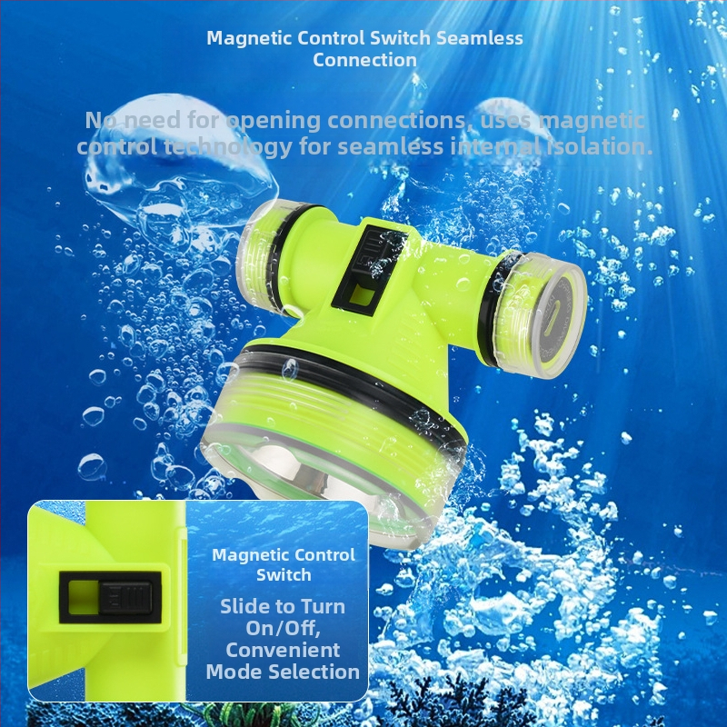 PVC LED niršanas galvas lukturis ārējai lietošanai un zemūdens fotografēšanai, ūdensizturīgs apgaismojums, komplekts 160 gab.