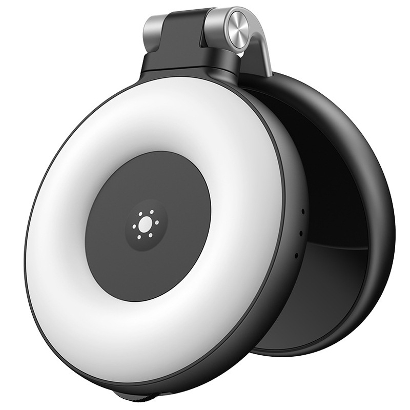 Mini selfie svjetlo za telefon s MagSafe magnetskim pričvršćivanjem i ogledalom; 360° sklopno; tri postavke temperature svjetla, 2500K–9900K; <10W, 3.7V