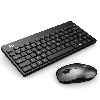 Безжичен комплект клавиатура и мишка, модел 1500, USB, 1600 DPI, ергономичен, за лаптоп/домашен/офис