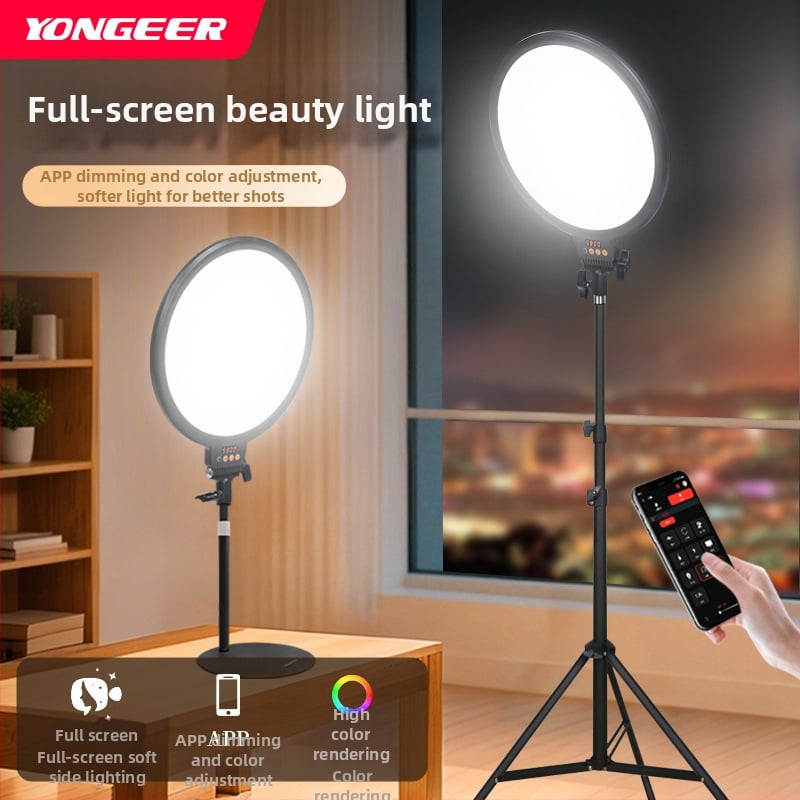 LED töltőfény élő közvetítéshez - Modell M300, Teljesítmény 10-50W, Feszültség 5V/3A, Három színhőmérséklet