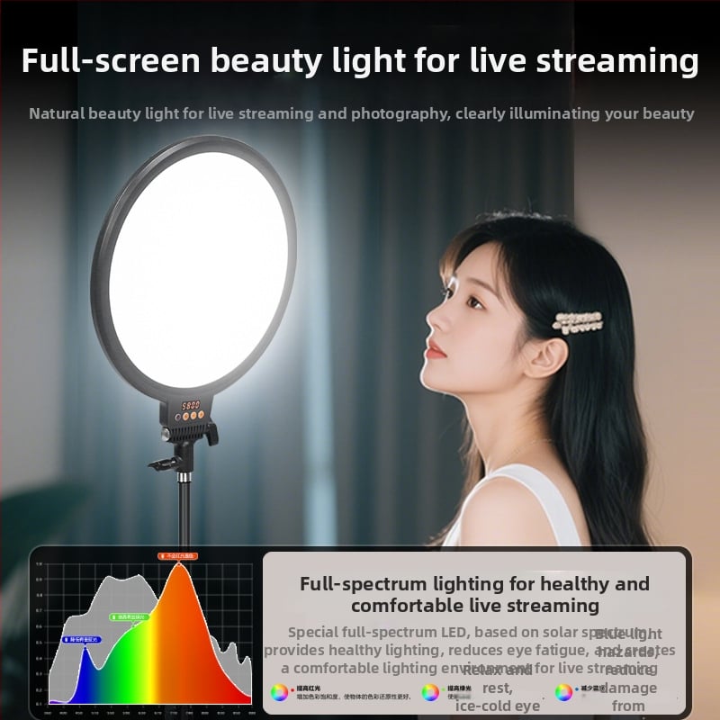 LED töltőfény élő közvetítéshez - Modell M300, Teljesítmény 10-50W, Feszültség 5V/3A, Három színhőmérséklet