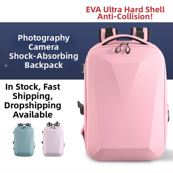 Poliesterinė kuprinė fotoaparatui, EVA vidinis pamušalas, kvėpuojanti ir atspari vandeniui, skirta DSLR ir be veidrodžio kameroms