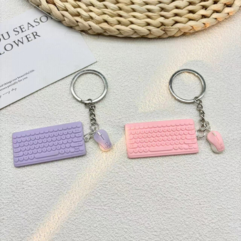Set privjesaka za ključeve: mini tipkovnica i miš, smola, sladak stil