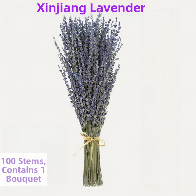 Levanduľový buket zo sušených kvetov, prírodný, bez farbenia, sušené kvety s vetvičkami, vhodné na vrecúška a aromoterapiu, balené v OPP vrecku