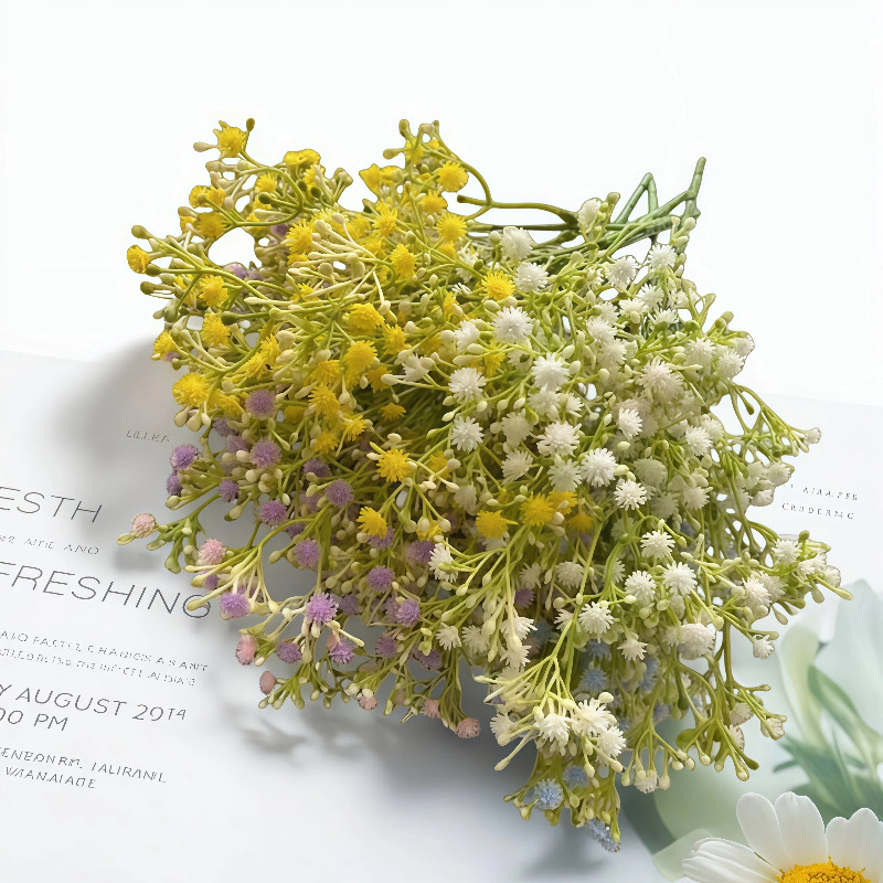 Starry Sky umjetni buket Baby's Breath, Jednostrani, Plastika i svila cvijeće, Hotelska i kućna dekoracija, Fotografijski rekvizit