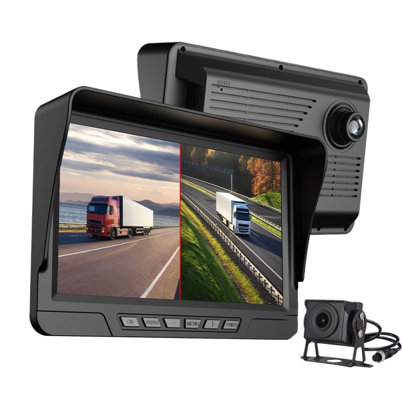 Kamiónový dash cam s dvoma objektívmi (predná a zadná kamera), 1080p, 120° uhol pohľadu, nočné videnie Starlight, WiFi