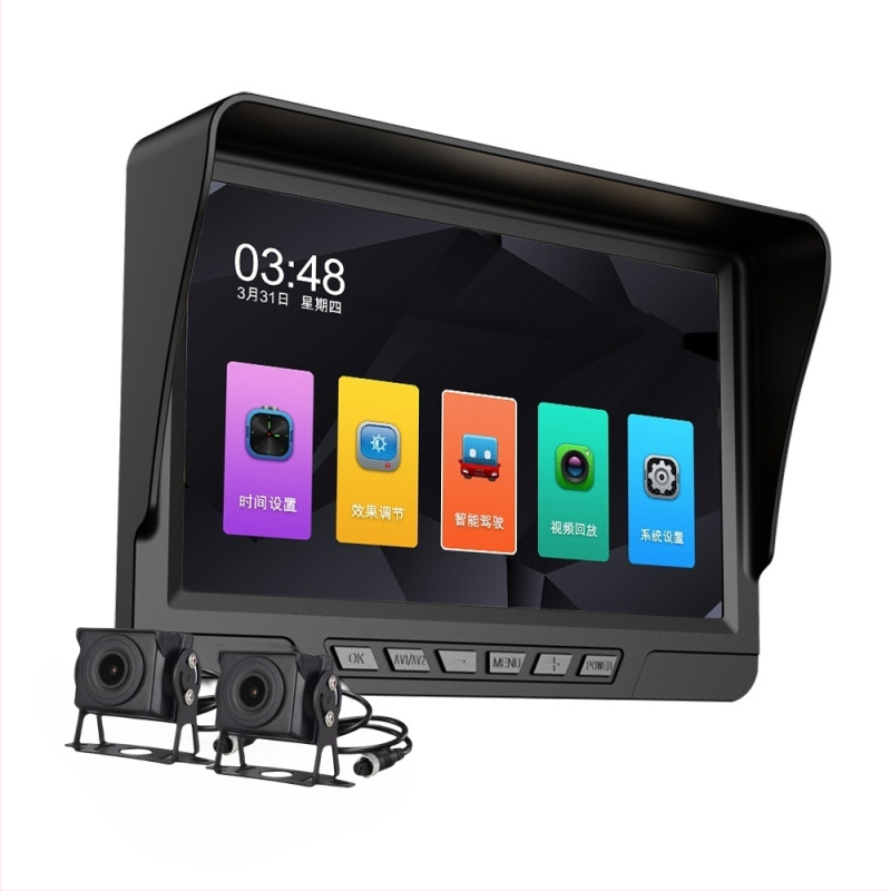 Kamiónový dash cam s dvoma objektívmi (predná a zadná kamera), 1080p, 120° uhol pohľadu, nočné videnie Starlight, WiFi