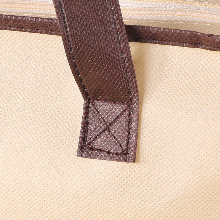 Netkāta soma ar rāvējslēdzēju mājas tekstilizstrādājumiem, Tote soma, spunlace materiāls, termotransferdruka, ar dibenu un sānu panelēm, pielāgojama