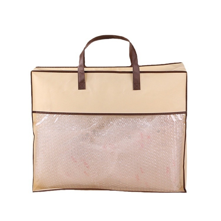 Netkāta soma ar rāvējslēdzēju mājas tekstilizstrādājumiem, Tote soma, spunlace materiāls, termotransferdruka, ar dibenu un sānu panelēm, pielāgojama