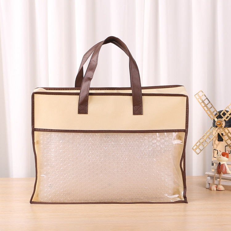 Netkāta soma ar rāvējslēdzēju mājas tekstilizstrādājumiem, Tote soma, spunlace materiāls, termotransferdruka, ar dibenu un sānu panelēm, pielāgojama