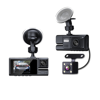 Tryjų objektyvų automobilinis vaizdo registratorius 1080P, parkavimo stebėjimas, Wi-Fi, naktinis matymas, 170° platus kampas