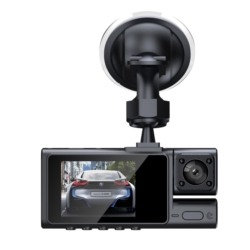 Tryjų objektyvų automobilinis vaizdo registratorius 1080P, parkavimo stebėjimas, Wi-Fi, naktinis matymas, 170° platus kampas