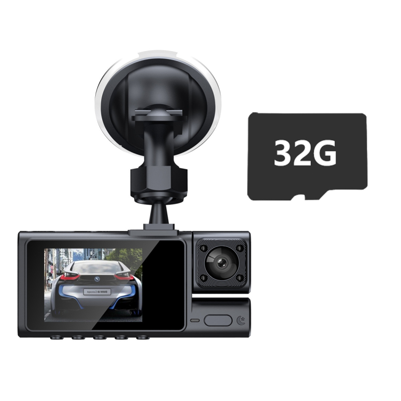 Tryjų objektyvų automobilinis vaizdo registratorius 1080P, parkavimo stebėjimas, Wi-Fi, naktinis matymas, 170° platus kampas