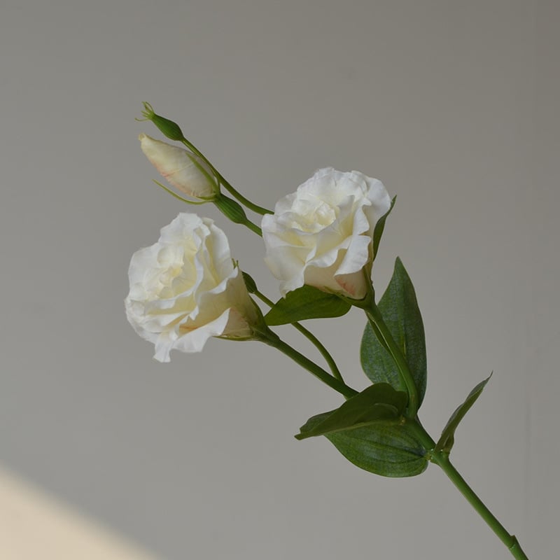 Buchet artificial de eustomă cu 3 capete pentru nunți și decor pentru casă, accesorii florale pentru fotografierea mesei (Material: floare de mătase, Meșteșug: Șabloane, Varietate: Altul, Scop: Altul)