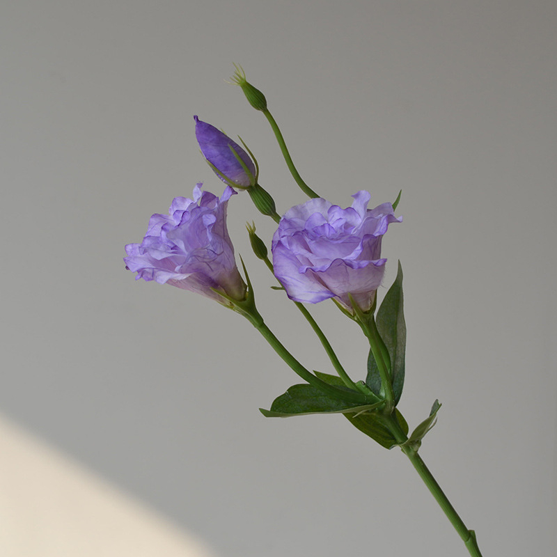 Buchet artificial de eustomă cu 3 capete pentru nunți și decor pentru casă, accesorii florale pentru fotografierea mesei (Material: floare de mătase, Meșteșug: Șabloane, Varietate: Altul, Scop: Altul)