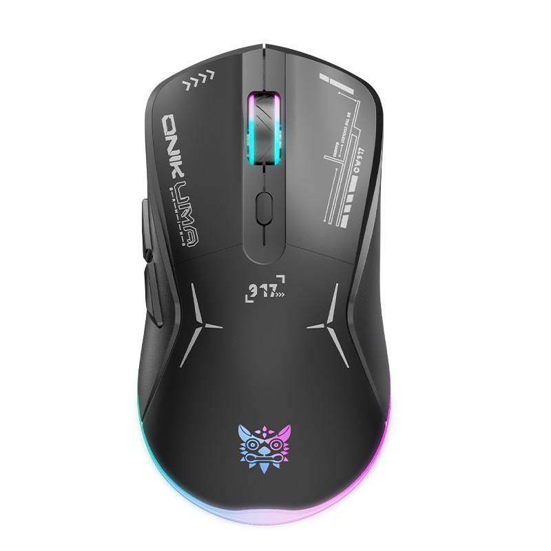 Mouse fără fir ONIKUMA CW917 (2.4GHz wireless + USB cablat, 7 butoane, DPI în 5 niveluri, reîncărcabil, design ergonomic)