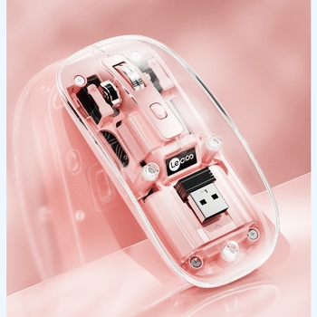 Mouse optic wireless Bluetooth în modul dual, 1200 DPI, USB, 3 butoane, pentru calculatoare desktop