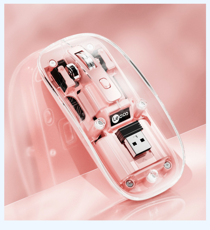 Mouse optic wireless Bluetooth în modul dual, 1200 DPI, USB, 3 butoane, pentru calculatoare desktop