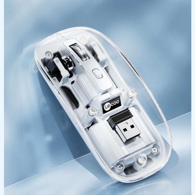 Mouse optic wireless Bluetooth în modul dual, 1200 DPI, USB, 3 butoane, pentru calculatoare desktop