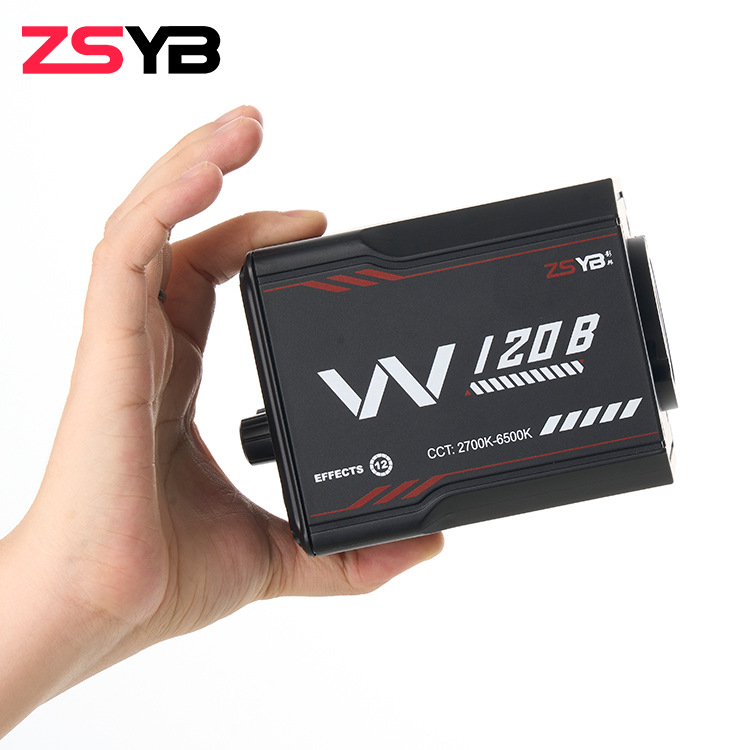 Prenosné vonkajšie osvetlenie pre fotografovanie — COB LED 100W, 24V, ručné použitie, tri teploty farieb