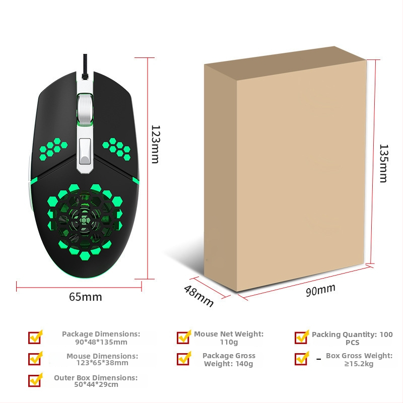 G25 káblová optická herná myš, 6400 DPI, 6 tlačidiel, USB, 1,5 m kábel