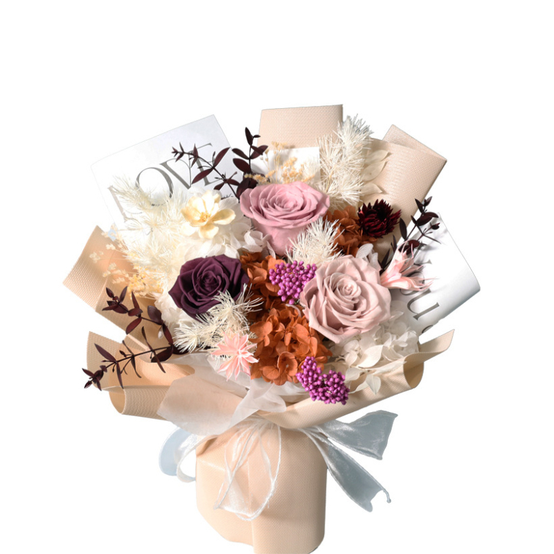 Sačuvani buket ruža u darovnoj kutiji - suhe ili večne ruže, vrsta ruža, za rođendan, za parove