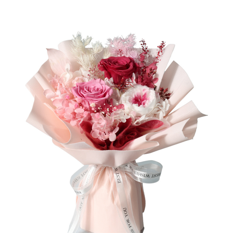 Sačuvani buket ruža u darovnoj kutiji - suhe ili večne ruže, vrsta ruža, za rođendan, za parove