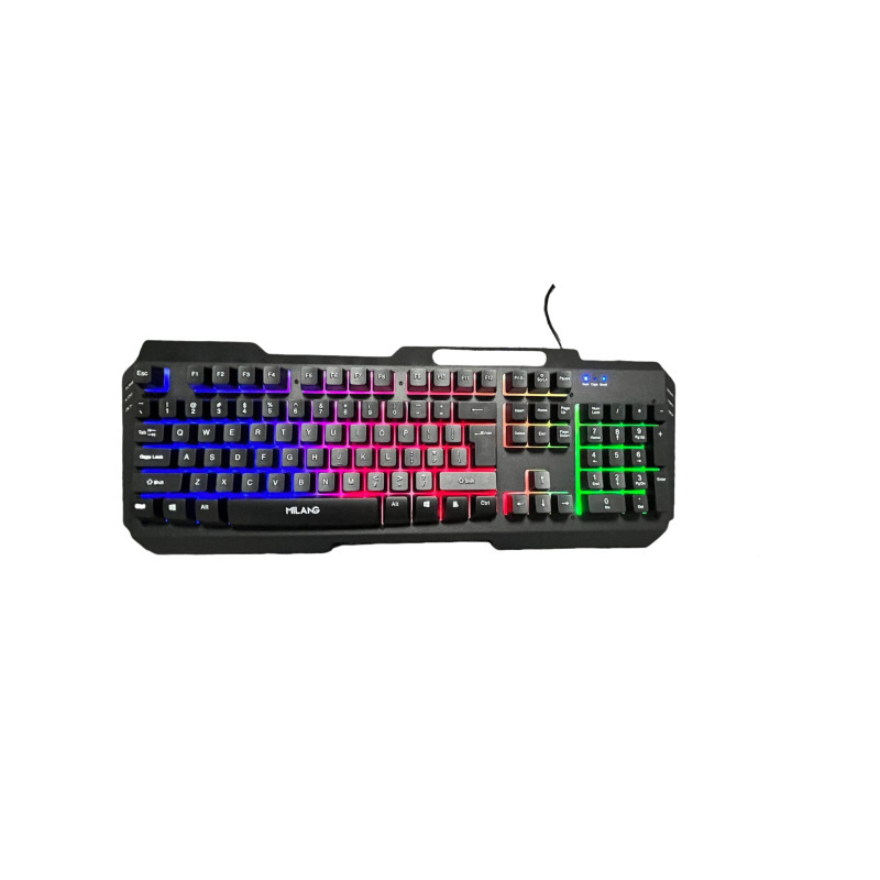 Káblový set klávesnice a myši s kovovým telom a RGB podsvietením, optoelektronický snímač 1200dpi, 1,4 m kábel, ergonomický dizajn, možnosť tlače loga