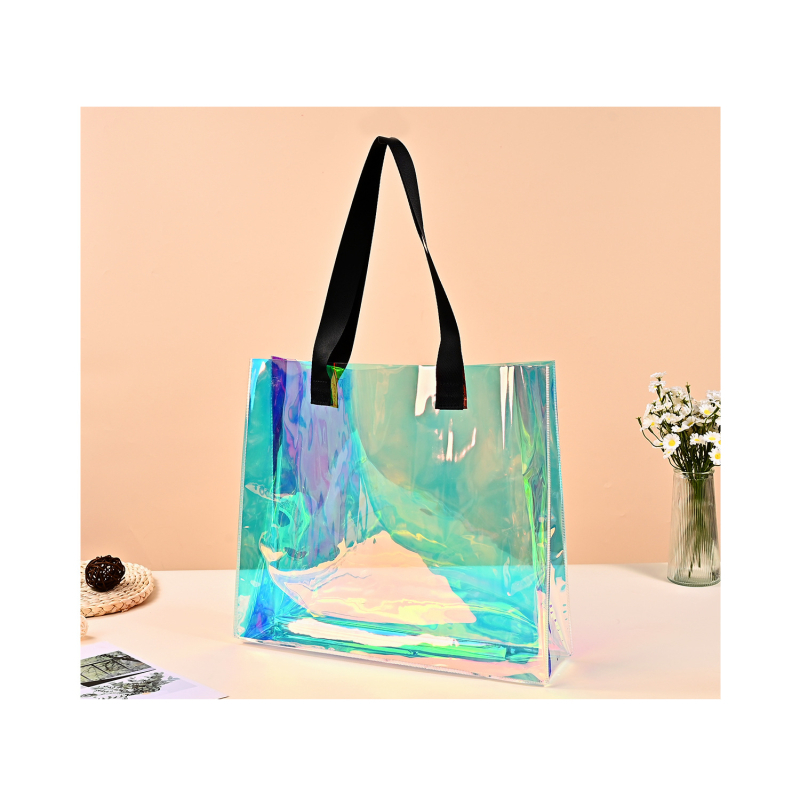 Geantă PVC cu laser - Personalizabilă, impermeabilă pentru cumpărături, Brand Yuyu, Geantă universală