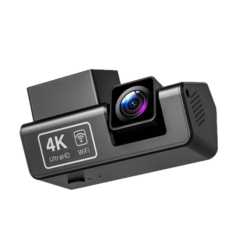 Dviejų kanalų automobilinis vaizdo registratorius su WiFi, 1080p, 170° plataus kampo, be ekrano