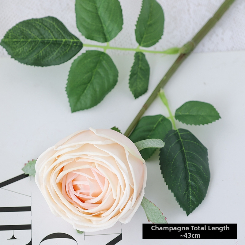 Mohaige hodvábna ruža – umelý kvet; techniky: embossing, vstrekované formovanie, sieťotlač a 3D tlač; vhodné na svadby, vonkajšie použitie, rekvizity na fotky a domová dekorácia.