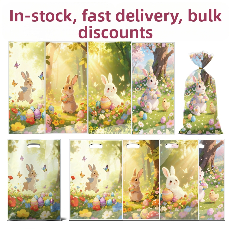 3D küülikuse maiustuste pakendikott, plastmass, laminatsioon, logotüübi trükk, igapäevaseks kasutamiseks, Youze