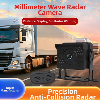 DN02 atbulinės eigos kamera, 1080P AHD, 12V, 45° reguliuojamas kampas, skirta sunkvežimiams, komerciniam transportui ir statybos technikai