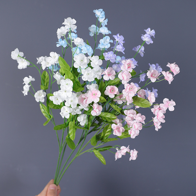 Silikové nezábudkové kvety pre svadobnú fotografickú rekvizitu, séria 1262, značka Ingenuity