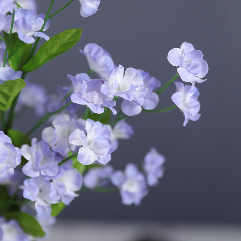 Silikové nezábudkové kvety pre svadobnú fotografickú rekvizitu, séria 1262, značka Ingenuity