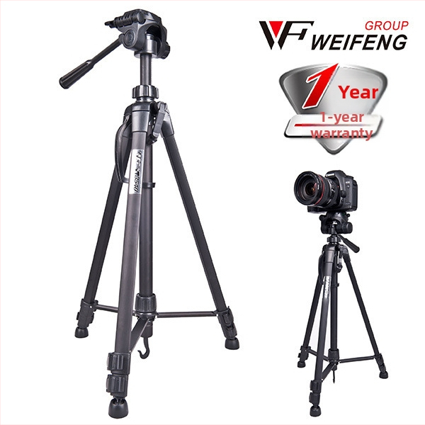 Weifeng WT3560 DSLR τρίποδο με κεφαλή 3D PTZ, αλουμινίου κράμα, φορτίο 2-5 kg, γρήγορη πλάκα απελευθέρωσης