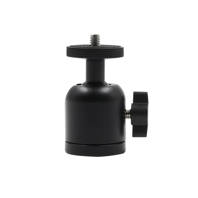 Trepied mic cu cap balon, construcție metalică, șurub de 1/4 inch, pentru telefon și cameră, greutate aproximativă 101,8 g.