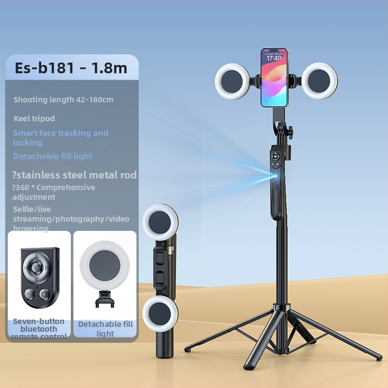 Kensouya Inteligentný gimbal s Rozpoznávaním Tváre a 360° Sledovaním na Statíve — Hliníková zliatina telo, 360° horizontálne a vertikálne otáčanie, automatické sledovanie pri zapnutí, hmotnosť ~480 g