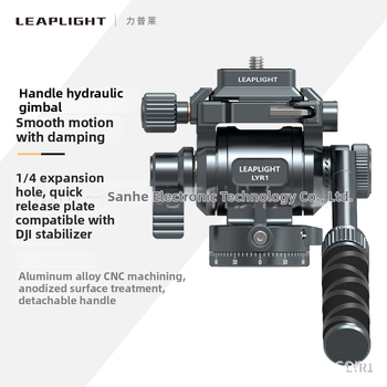 LEAPLIGHT panoramatická hydraulická hlava z hliníkovej zliatiny pre fotoaparáty a smartfóny, 360° vodorovné otáčanie, 145° zvislé, závit 1/4-palcový