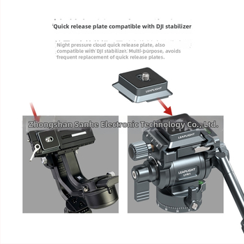 LEAPLIGHT panoramatická hydraulická hlava z hliníkovej zliatiny pre fotoaparáty a smartfóny, 360° vodorovné otáčanie, 145° zvislé, závit 1/4-palcový