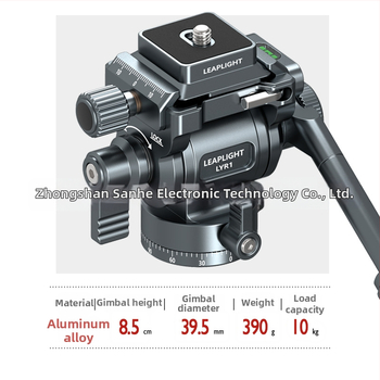 LEAPLIGHT panoramatická hydraulická hlava z hliníkovej zliatiny pre fotoaparáty a smartfóny, 360° vodorovné otáčanie, 145° zvislé, závit 1/4-palcový